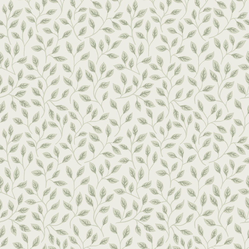 Bryanna 1005cm x 53cm Matte Wallpaper Roll, Light Green
