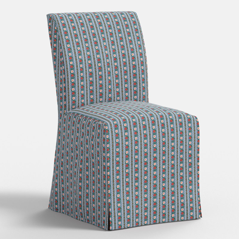 Frances Slipcover Dining Chair In Delphine Slate, Delphine Slate