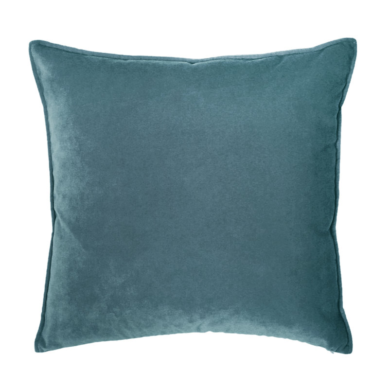 Franklin Washable Velvet Square Pillow Cover & Insert , Pavo, 26"H x 26"W