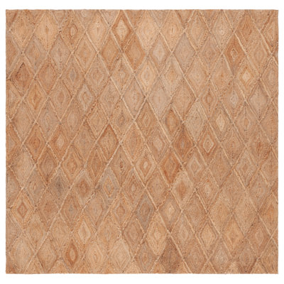 Natural Fiber Hand Loomed Jute Pile Solid Color Rug
