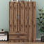 Garde-robe 3 portes avec 2 tiroirs et 2 tringles, garde-robe en bois Farmhouse-307240024