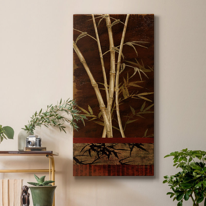Bamboo Garden II - Impression sur toile tendue, H 24 po x l 12 po x P 1 po