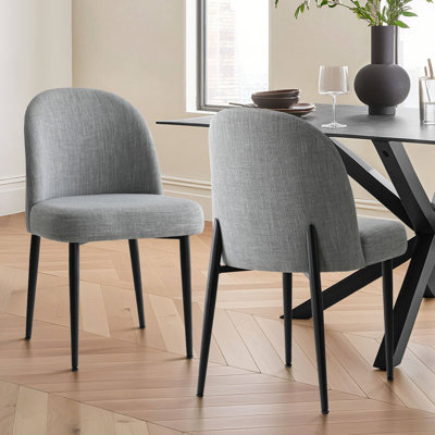 Gramercie Upholstered Dining Chair with Metal Legs (Set of 2)