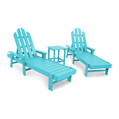 POLYWOOD Long Island Chaise 3-Piece Set
