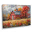 Automne rouge grange brise I - impressions encadrées de grange-235795608