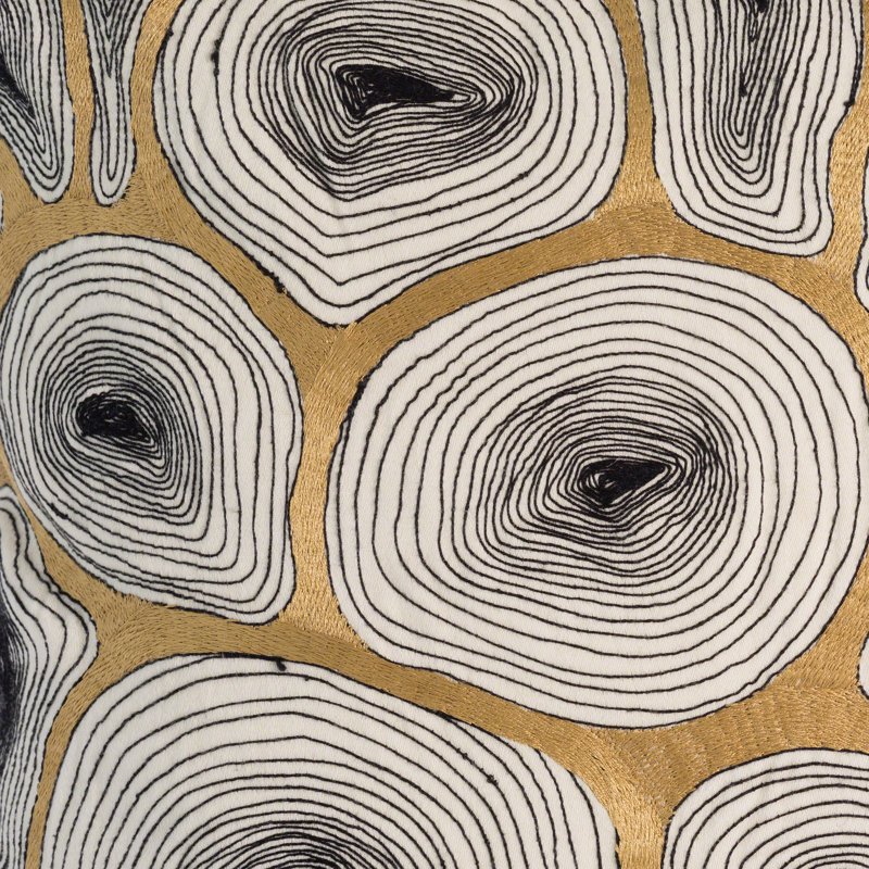 Agate Pillow-Black/Gold