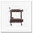 Merlot and Brass 2-shelf Serving Cart