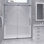 Porte de douche coulissante sans cadre l 60 po x H 76 po