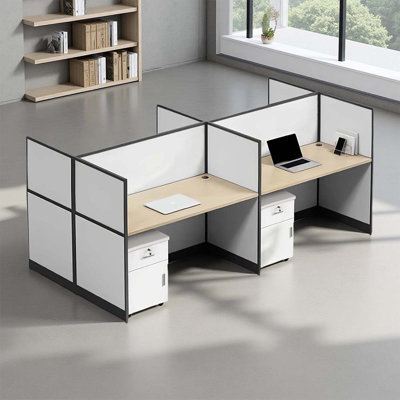 Rectangle 4 Person Office Cubicle Desk