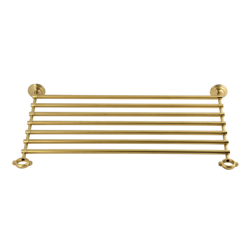 Kingston Brass Covington Storage Shelf, 0.63" H x 28.06" W x 19.75" D, Brushed Brass