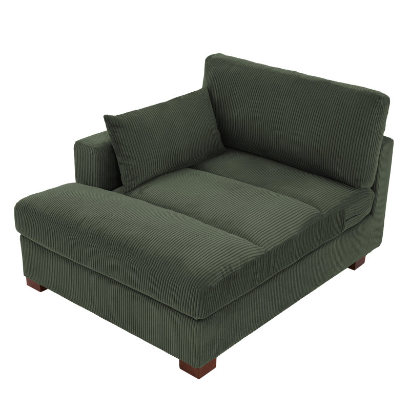 Bentura Chaise Lounge, Green, Left Hand Facing
