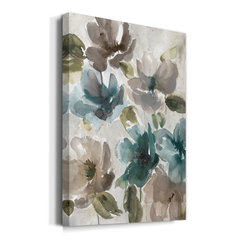 Topaz Garden I - peinture sur toile tendue, H 12 po x l 8 po x P 1 po