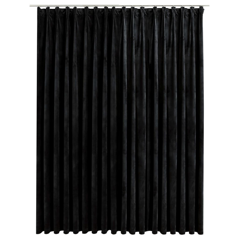 Kattie Blackout Curtain Single Panel, Black