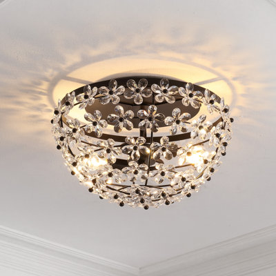 Plafonnier encastré moderne en métal 2 lumières à DEL 15,5 po Izzy