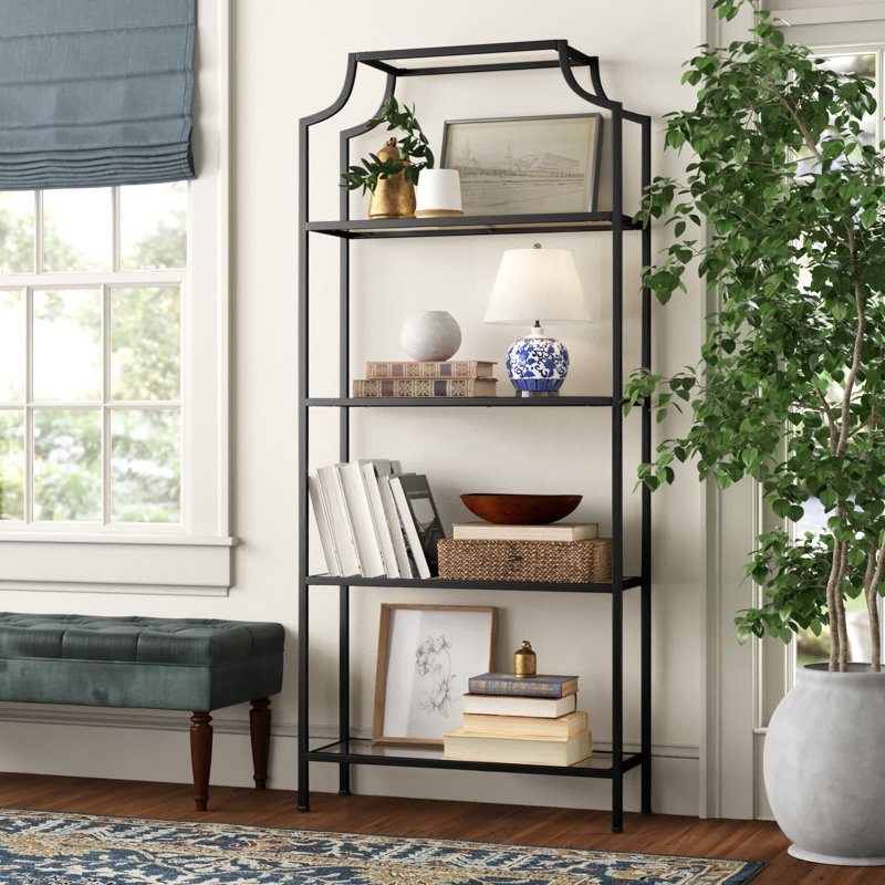 Bibliothèque étagère en métal H 80,5 po x l 36 po Eiffe, Bronze