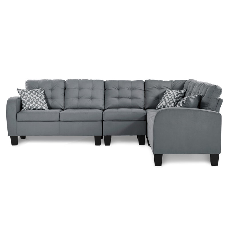 Canapé modulaire réversible Enkelejda, Gris