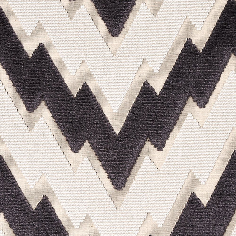 Velours florentine à chevrons, Noir