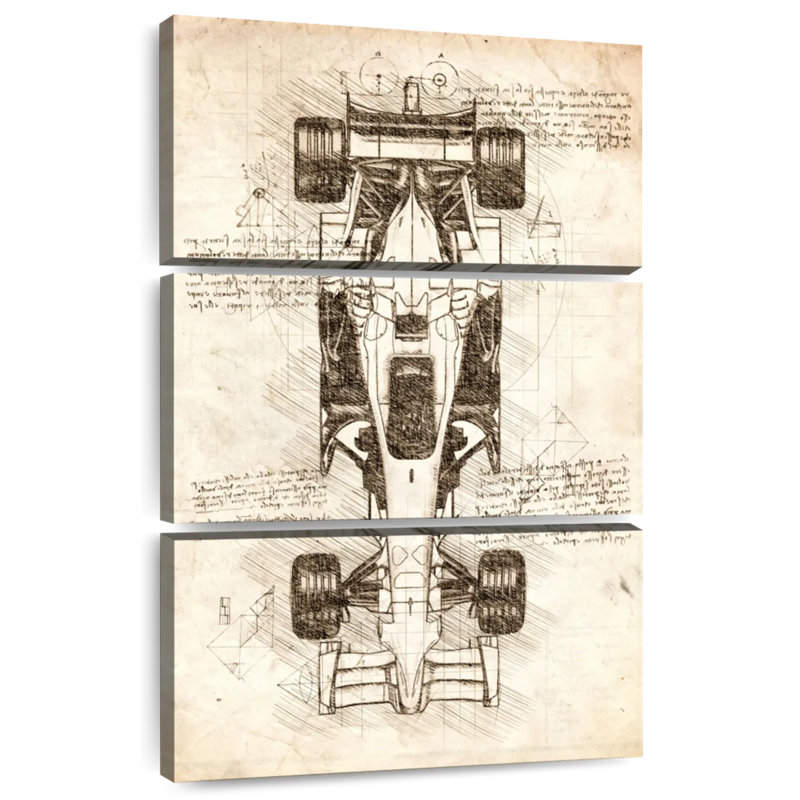 Mehar F1 Car Top View, 38" H x 24" W