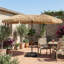 Parasol de patio à double face de 15 pi avec lumières DEL solaires, base robuste et sacs de sable inclus-1258735735