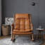 Chaise berçante en bois massif-99330912