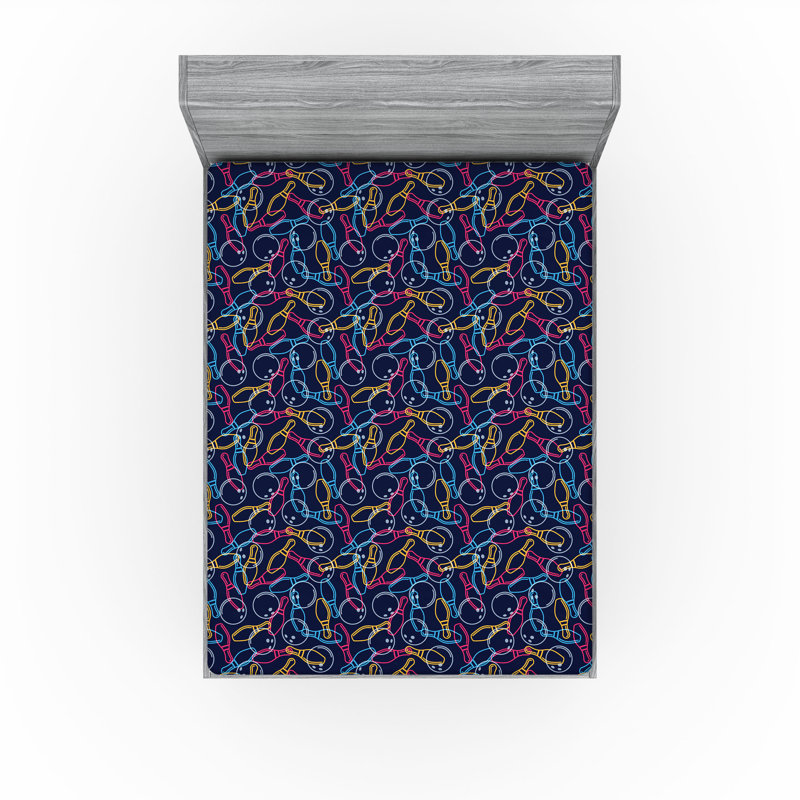 Ensemble de 2 draps-housses Ambesonne, Multicolore / abstrait 1, Drap-housse grand
