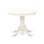 L'ensemble de mobilier de salle à manger 5 pièces comprend une table de cuisine ronde avec piédestal et 4 chaises de salle à manger Parsons en tissu Shitake foncé, lin blanc-638415236-603396113-588374903