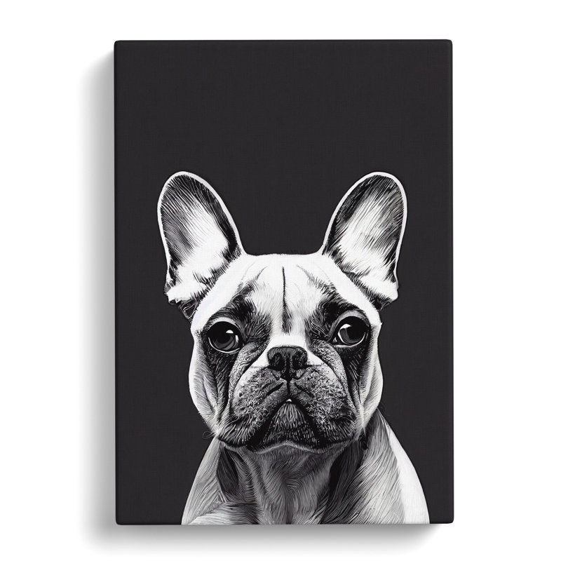 French Bulldog Conceptual - Wrapped Canvas, 50cm H x 35cm W x 3cm D