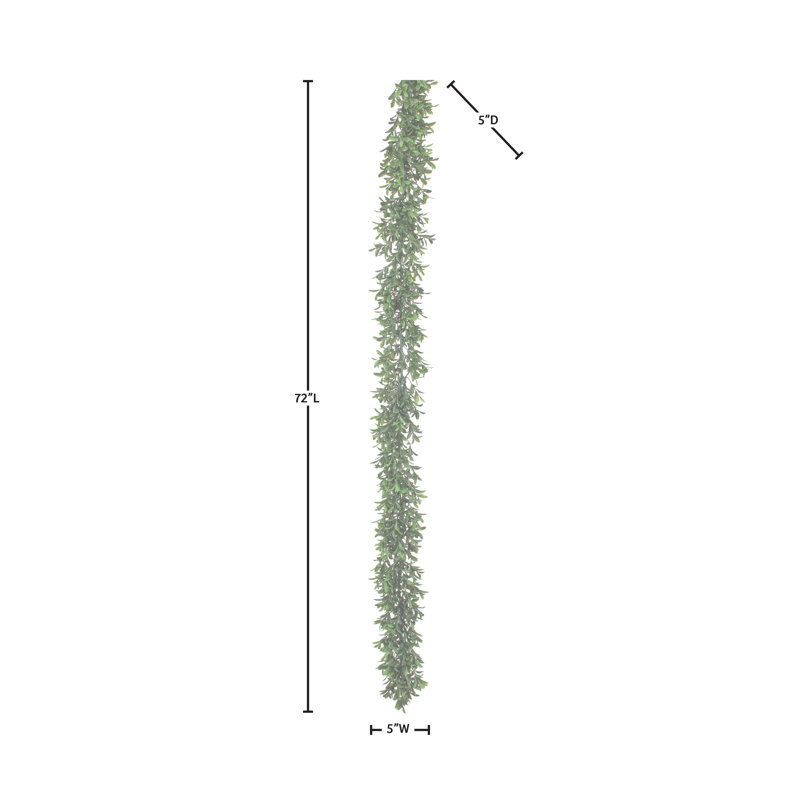 72'' in. Faux Boxwood Garland