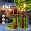 3 boîtes-cadeaux de verdure artificielle éclairée