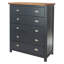 Sarver 5 Drawer Chest Of Drawers, Midnight Blue