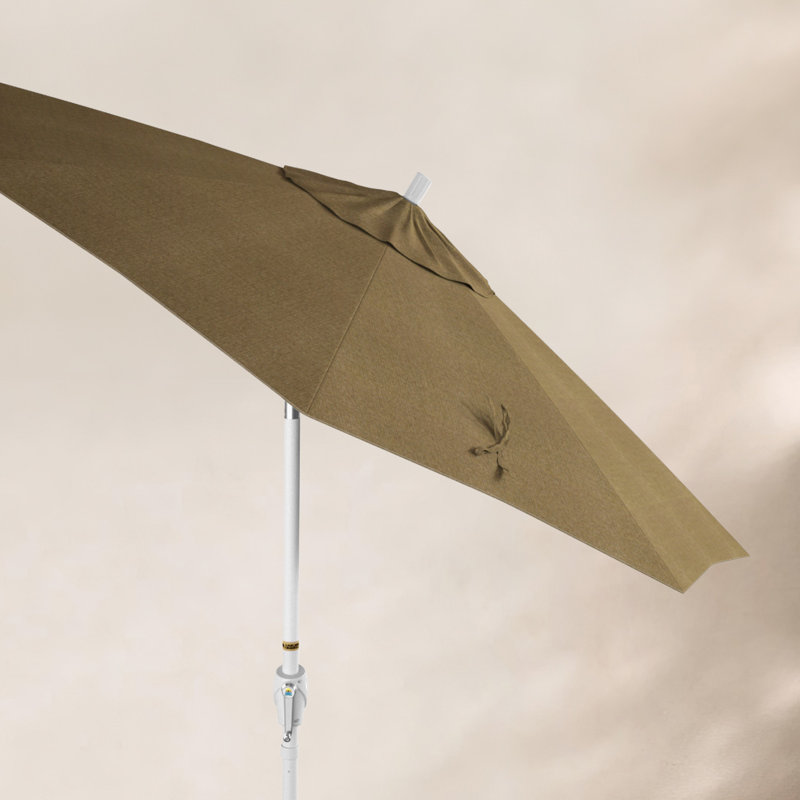 Parasol de marché 7,5', Sunbrella®, Blanc, Sunbrella® ‑ lin sésame