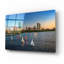Art mural en verre Highland Dunes «Boston Skyline Summer» par Rick Berk-1232594932