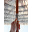 Parasol de patio en forme de demi-cercle brun de 8 pi pour les bars, les cours et les pique-niques hawaïens avec ouverture rapide, idéal pour les arrière-cours de plage