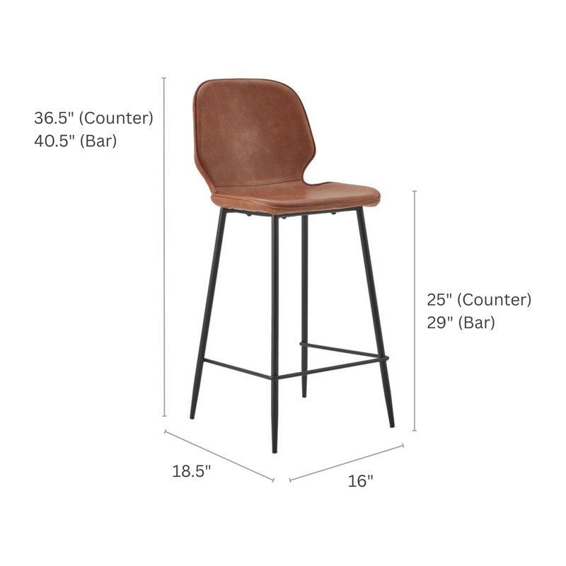 Tabourets de bar Meztli, Tanné, Tabouret de bar (siège d'une hauteur de 29 po)