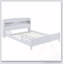 Lit double en bois de pin avec tête de lit bibliothèque, capteur de mouvement à DEL et garde-corps, parfait pour les chambres modernes et confortables-129431821
