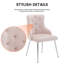 Arrika 49cm H Tufted Velvet Upholstered Upholstered Back Armchair-1731156370