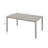 6-Person Light Gray Aluminum Patio Dining Table