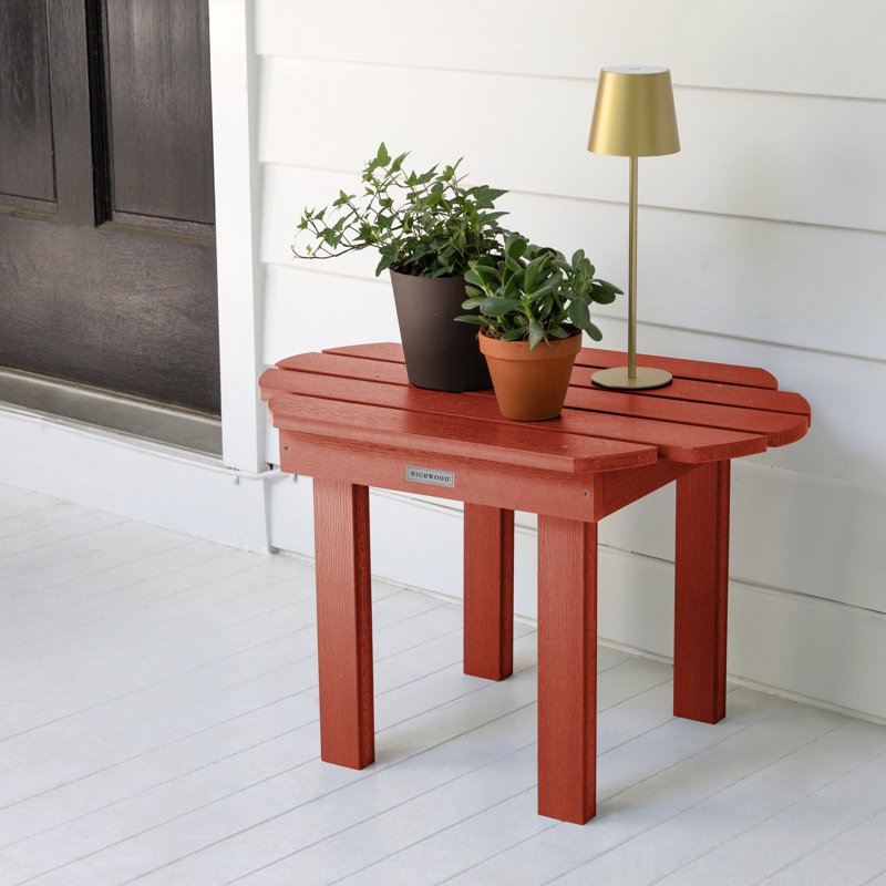 Table d'appoint en plastique Anette, Rouge Rustique