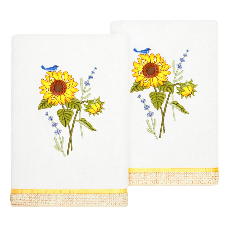 Essuie-mains 100% coton turc, Blanc, Hand Towel-2Pack