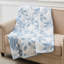 Greenland Home Fashions Wedding Ring Blue Throw Blanket – 50"x60", Jacquard Woven 100% Polyester, Soft, Reversible Heirloom-Style Design-122873061