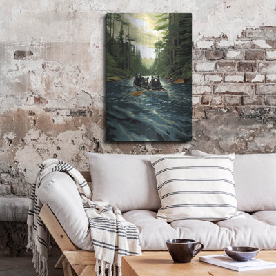  'Black Bear Canoe' by Jim Baldwin Metal Wall Art, 24" x 36"