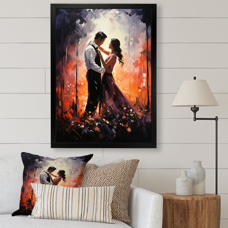 Luehrsen, «Danse romantique du mariage II», reproduction sur toile, H 20 po x l 12 po x P 1 po, Cadre photo noir