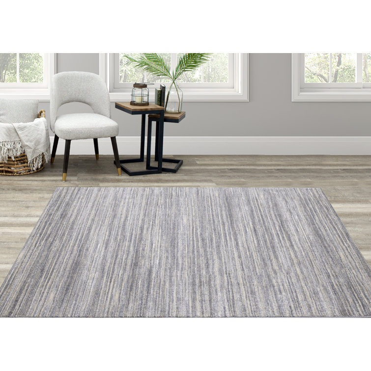 Arocho Simple Gray Beige White Area Rug