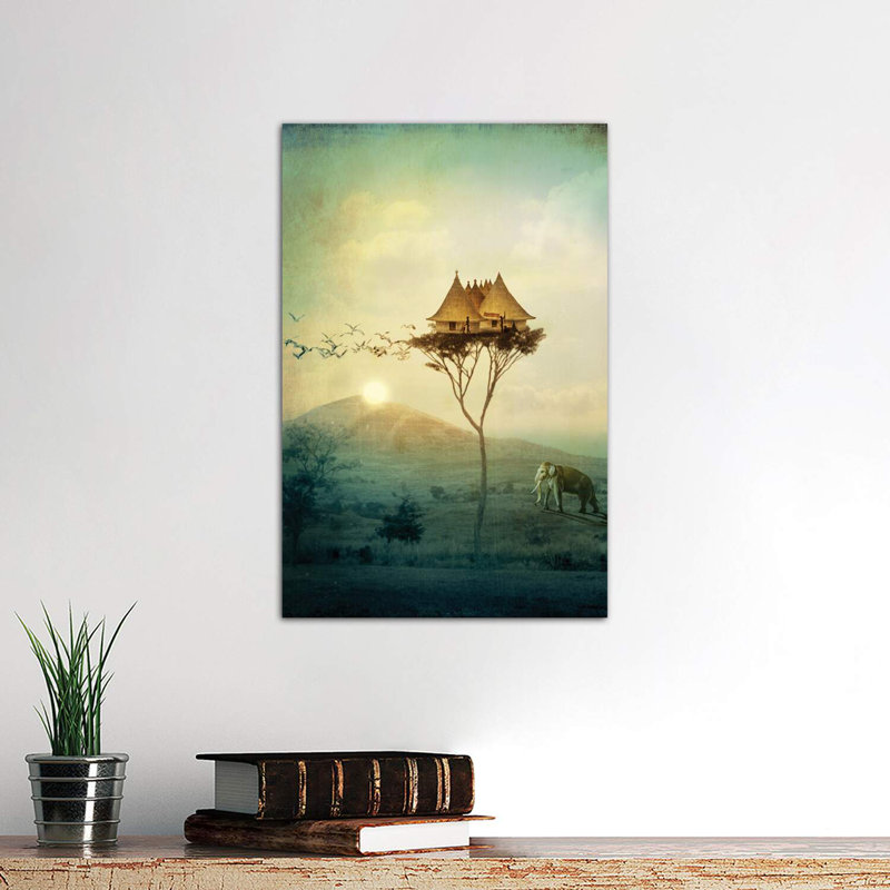 «Sunset» par Catrin Welz-Stein, Toile tendue, H 26 po x l 18 po x P 1,5 po