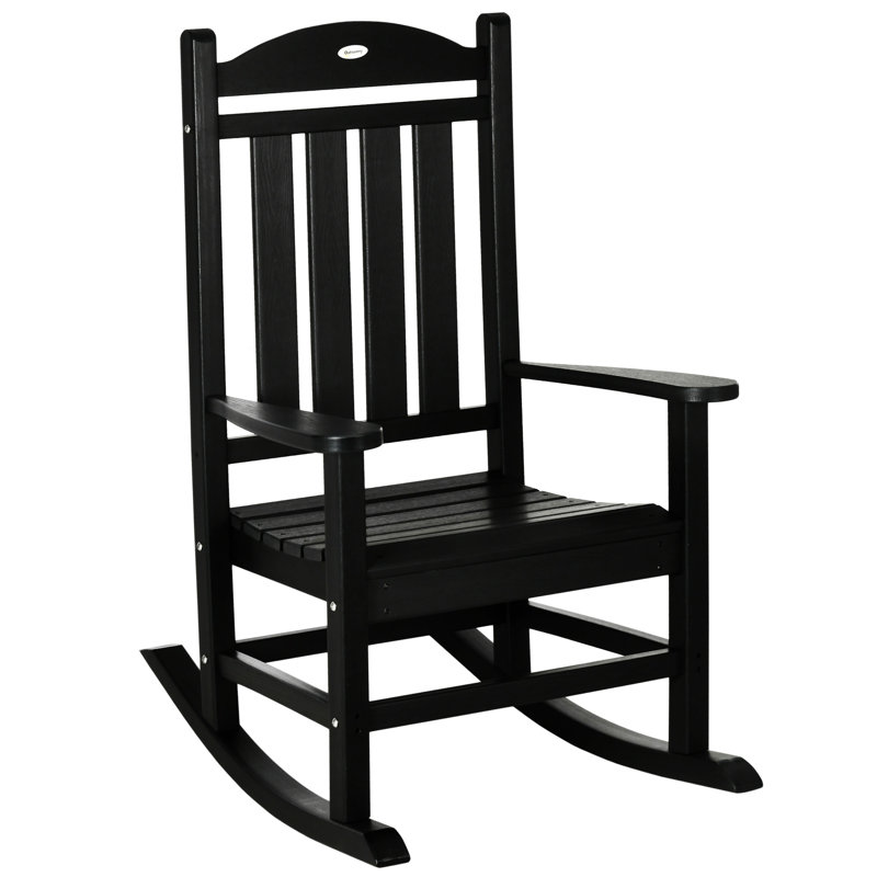 Chaise berçante d'extérieur Outsunny (excluant la table), Noir