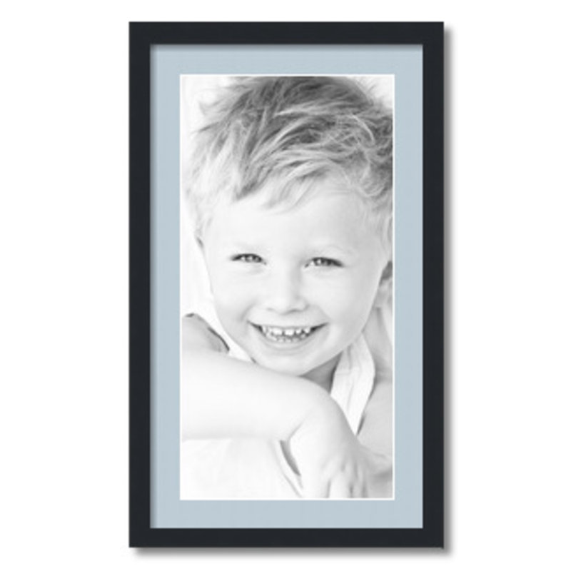 Matte Picture Frame with Mat, Baby Blue