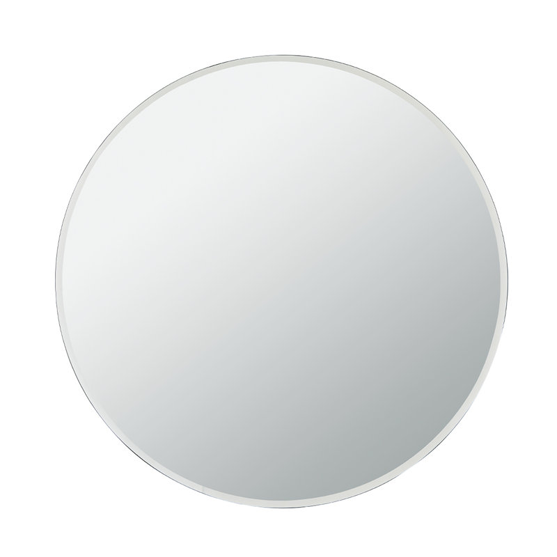 25'' Round Silver Medicine Cabinet with Mirror and Shelves