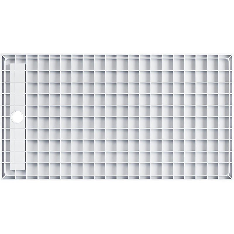 48" W x 36" D Single Threshold Shower Base, Left