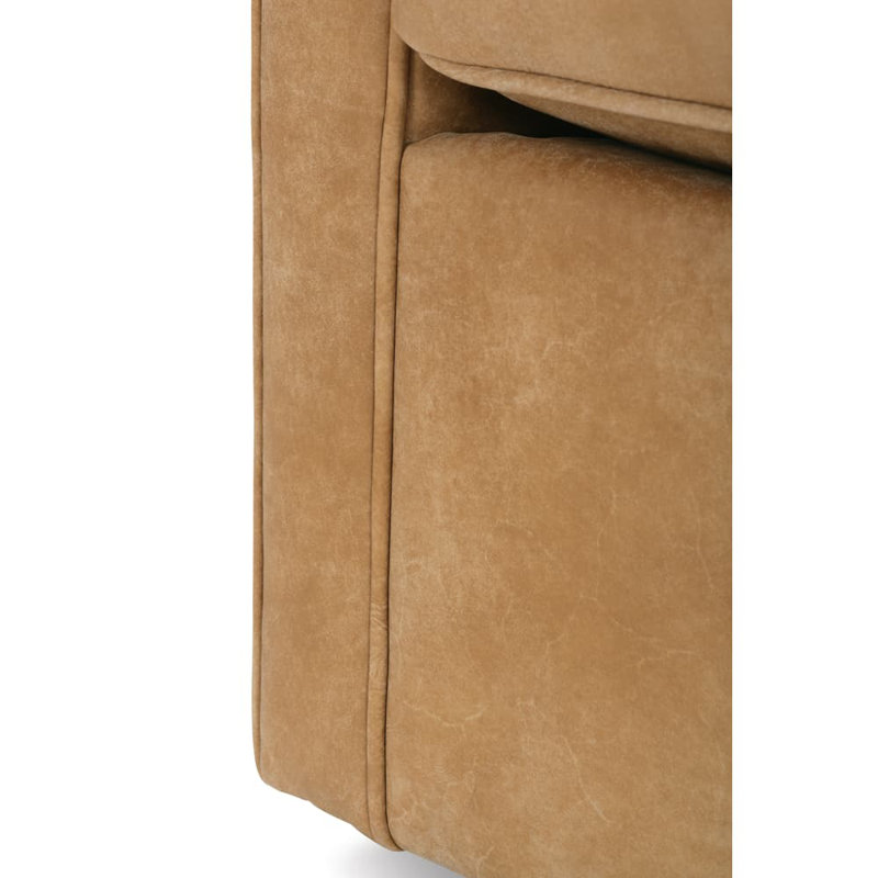 Rothko Genuine Leather Swivel Armchair, Butterscotch (KL217-21)