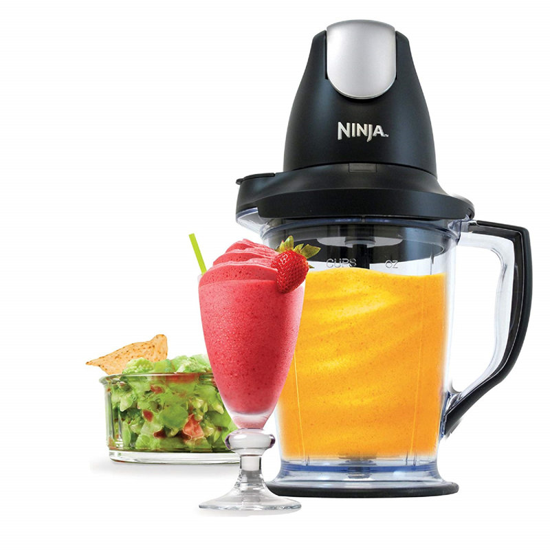 Ninja Blender/Food Processor with 450-Watt Base, 48oz Pitcher, 16oz Chopper Bowl, and 40oz Processor Bowl for Shakes, Smoothies, and Meal Prep,Black